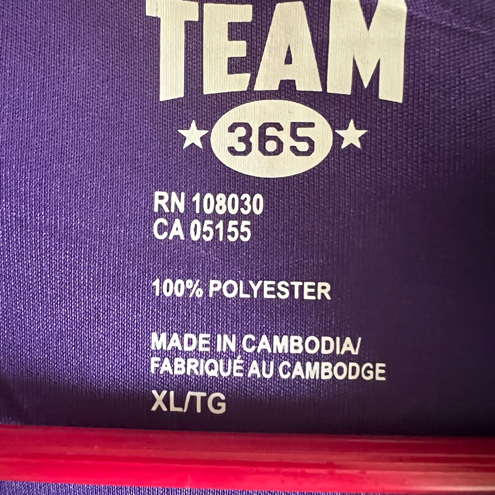 Team 365 Men’s Purple Zone Performance Quarter Zip Shirt - Picture 4 of 6